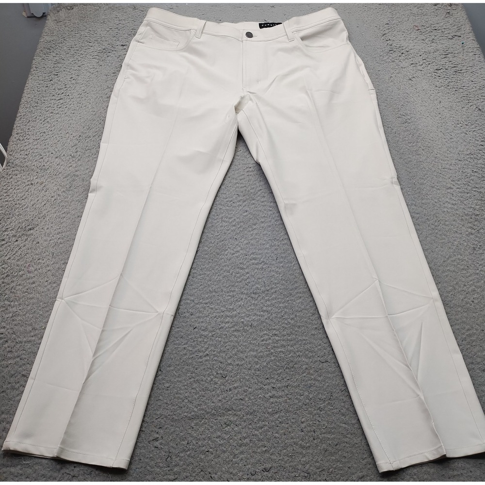 Dunning Golf Chino Pants Mens 38/30 Tan Performance Stretch Quick Dry D7S21P068